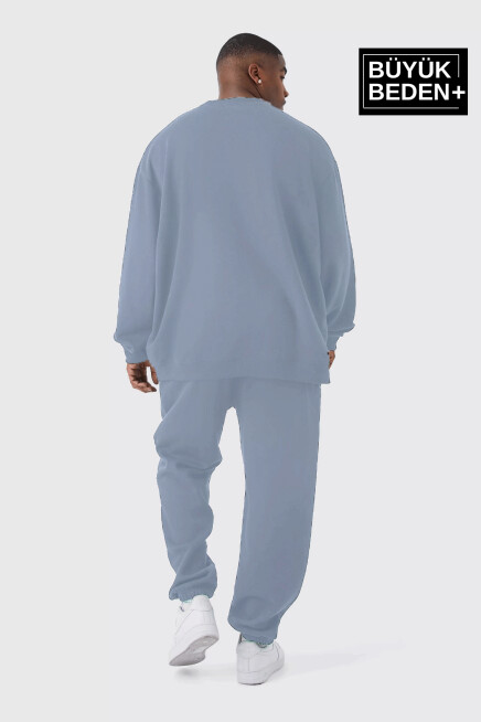 Erkek Büyük Beden Paça Lastikli New York Baskılı İnce Eşofman Altı  SPR25BEA48