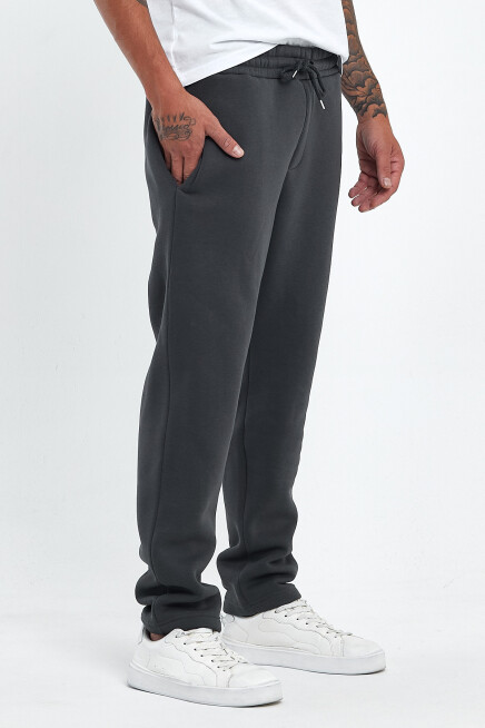 Erkek İçi Polarlı 3 iplik Kalın Brooklyn Baskılı Eşofman Altı SPR25EA70