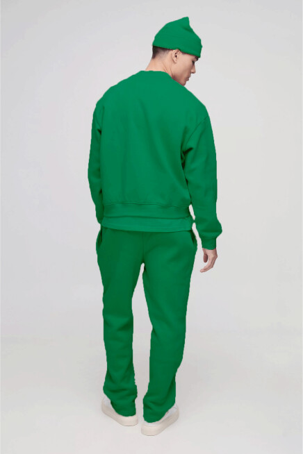 Erkek İçi Polarlı 3 iplik Kalın Brooklyn Baskılı Eşofman Altı SPR25EA70