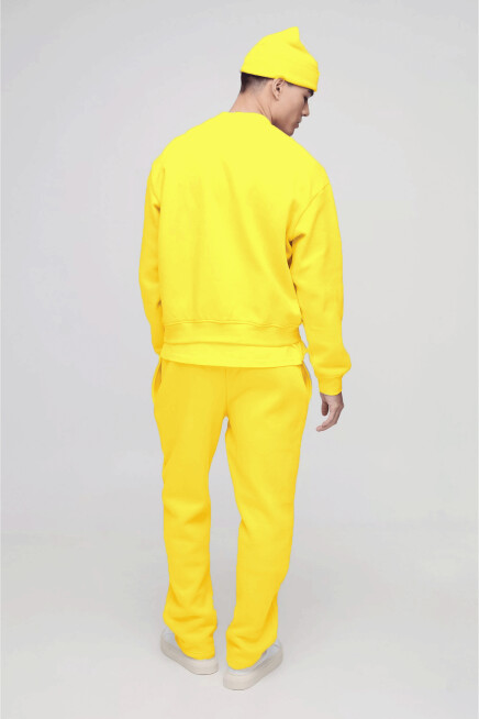 Erkek İçi Polarlı 3 iplik Kalın Brooklyn Baskılı Eşofman Altı SPR25EA70