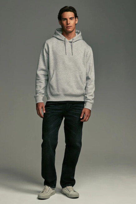 Erkek Kapşonlu Rahat Kalıp İçi Polarlı 3 iplik SweatShırt spr24sw55
