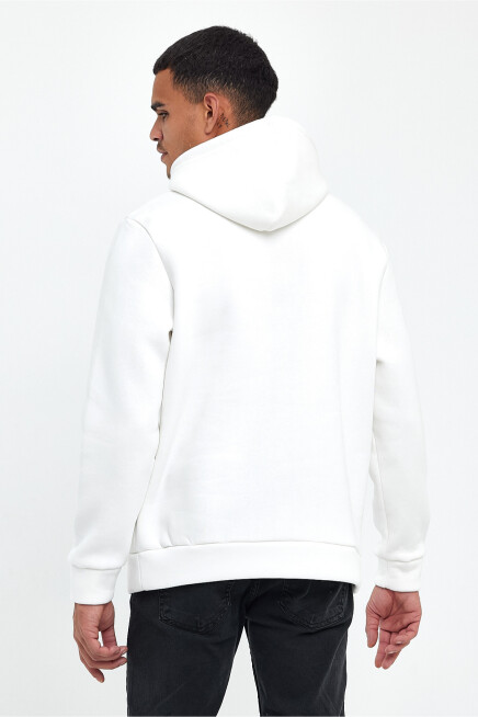 Erkek Kapşonlu Rahat Kalıp İçi Polarlı 3 iplik SweatShırt spr24sw55