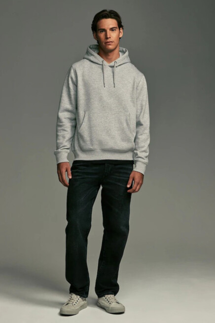 Erkek Kapşonlu Rahat Kalıp İçi Polarlı 3 iplik Kalın SweatShırt spr25sw55