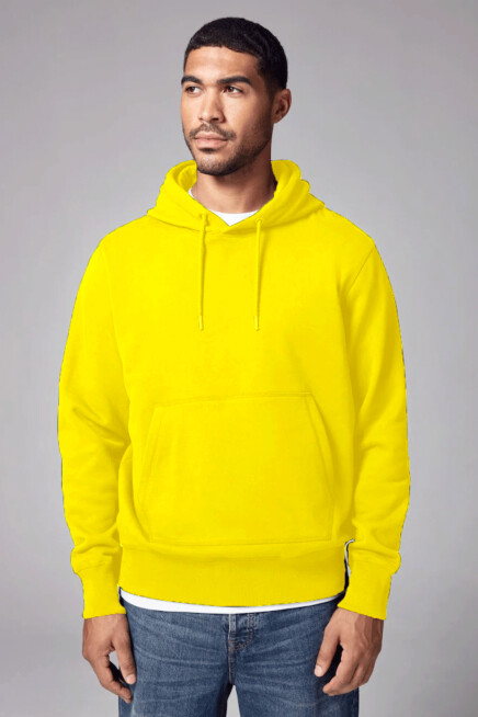 Erkek Kapşonlu Rahat Kalıp İçi Polarlı 3 iplik Kalın SweatShırt spr25sw55