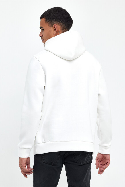 Erkek Kapşonlu Rahat Kalıp İçi Polarlı 3 iplik Kalın SweatShırt spr25sw55