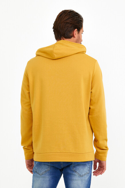 Erkek Kapşonlu Rahat Kalıp İçi Polarlı 3 iplik Kalın SweatShırt spr25sw55