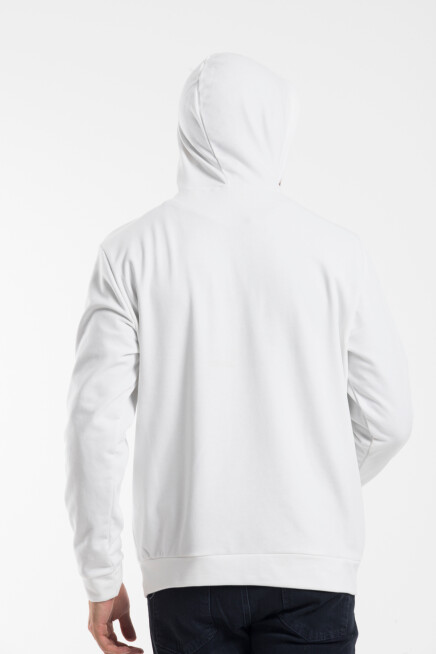 Erkek Kapşonlu Rahat Kalıp İnce Wıllamsburg Brooklyn Baskılı Swetashırt spr24sw123