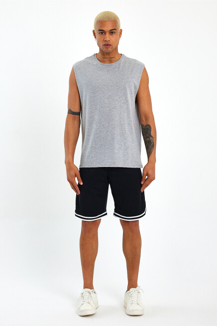 Erkek Kolsuz Bisiklet Yaka Düz Regular Tshırt SPR25AT940