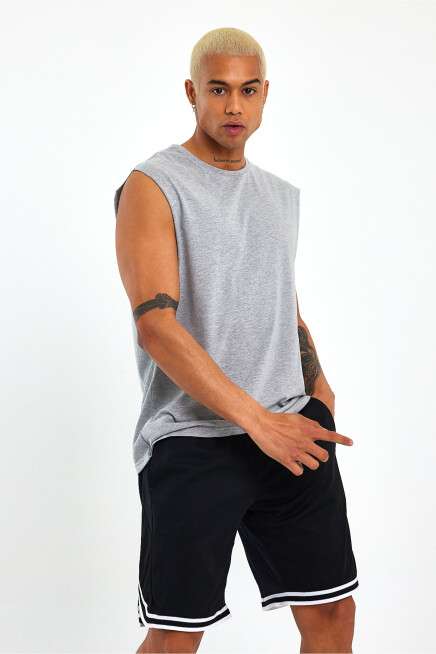 Erkek Kolsuz Bisiklet Yaka Düz Regular Tshırt SPR25AT940