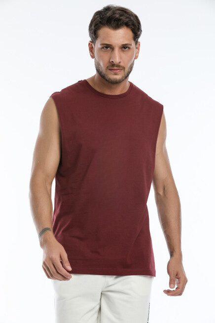 Erkek Kolsuz Bisiklet Yaka Düz Regular Tshırt SPR25AT940