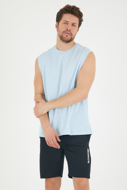 Erkek Kolsuz Bisiklet Yaka Düz Regular Tshırt SPR25AT940