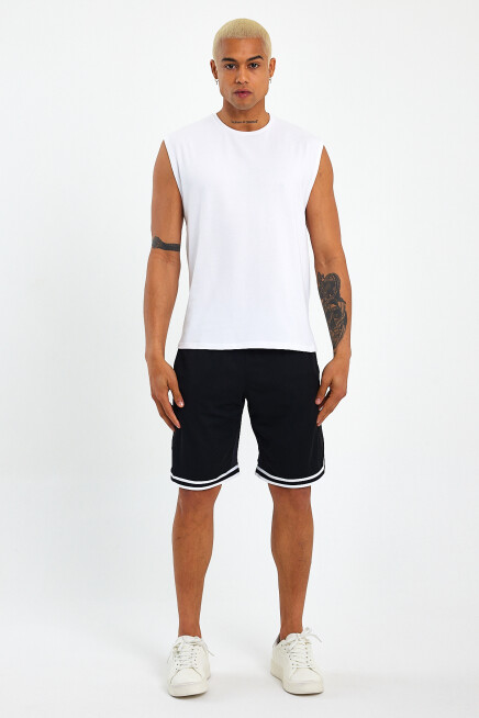 Erkek Kolsuz Bisiklet Yaka Düz Regular Tshırt SPR25AT940