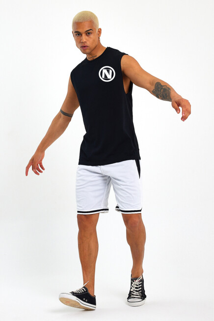 Erkek Kolsuz Bisiklet Yaka N Baskılı Regular Tshırt SPR25AT942