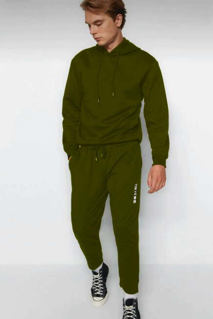 Erkek Regular Fit Tokyo Baskılı İnce Eşofman Altı