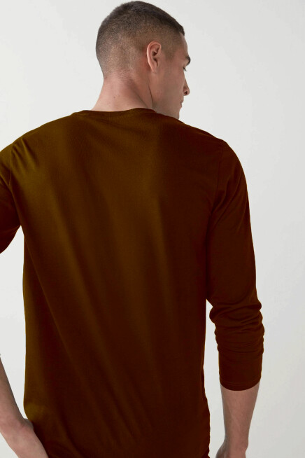 Erkek Uzun Kollu New York Baskılı Baskılı Tshırt SPR25TS37