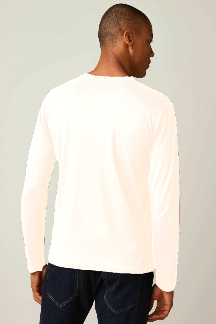 Erkek Uzun Kollu Orta Brooklyn Baskılı Tshırt SPR25TS40