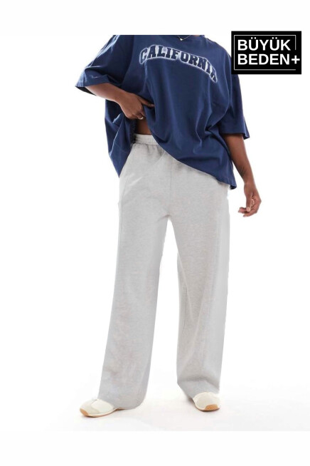 Büyük Beden Reçme Paça İnce Eşofman Altı SPR25BEA52-2