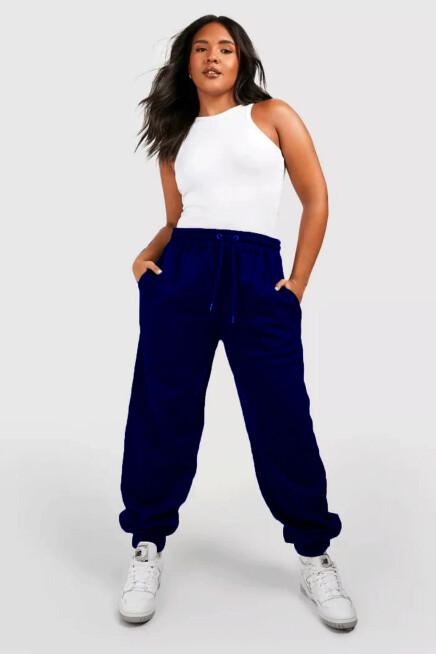 Ikili Eşofman Büyük Beden Lastik Paça İnce Eşofman Altı SPR25BEA51-2