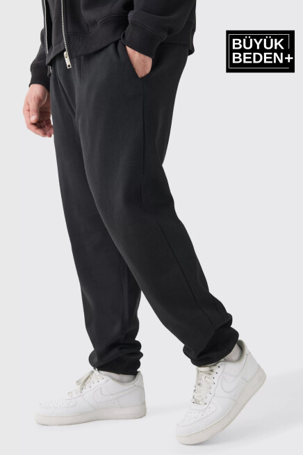 Ikili Eşofman Büyük Beden Lastik Paça İnce Eşofman Altı SPR25BEA51-2