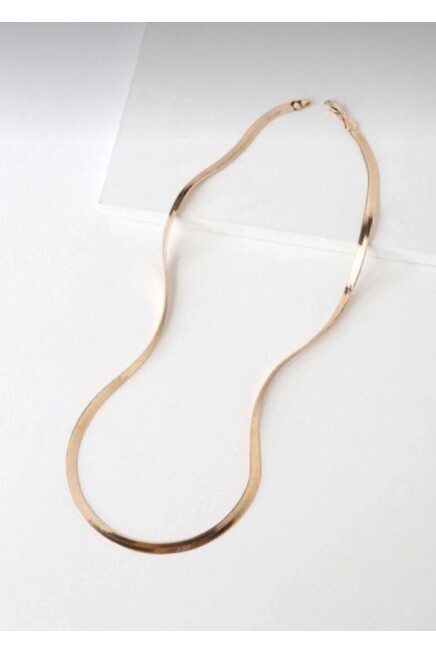 Kadın Altın Renk Paslanmaz Çelik İtalyan Zincir Kolye SPRTAKI106