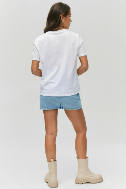 Kadın Bisiklet Yaka New York Tshirt SPR25TSK21