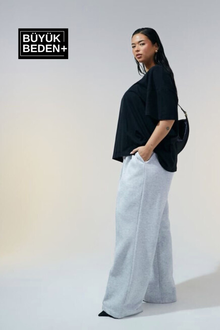 Kadın Büyük Beden Bisiklet Yaka Tshırt SPR25BTSK10