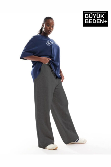 Kadın Büyük Beden Brooklyn Baskılı İnce Eşofman Altı  SPR25BEAK54