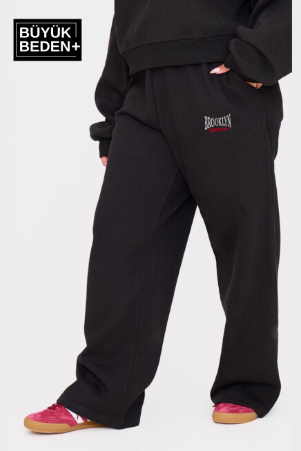 Kadın Büyük Beden Buyuk Brooklyn Baskılı İnce Eşofman Altı  SPR25BEAK50