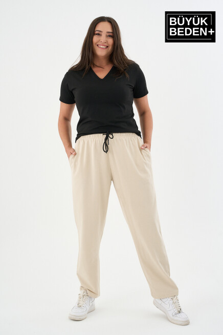 Kadın Büyük Beden İnce Eşofman Altı  SPR25BEAK52