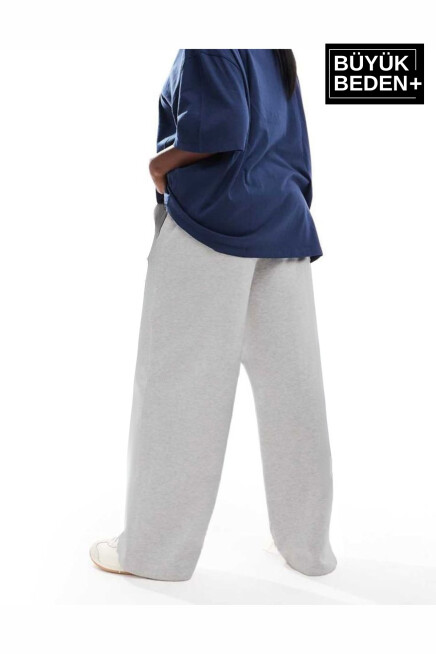 Kadın Büyük Beden New York Baskılı İnce Eşofman Altı  SPR25BEAK47