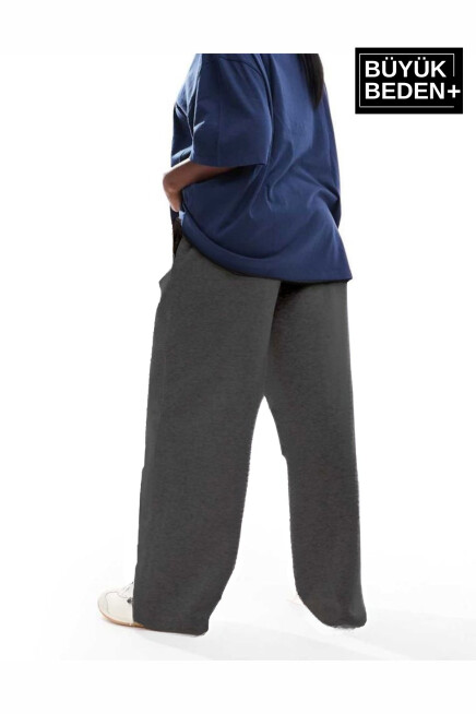 Kadın Büyük Beden New York Baskılı İnce Eşofman Altı  SPR25BEAK47