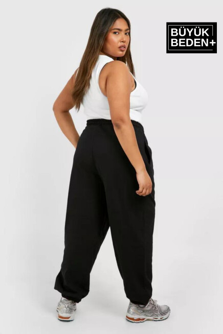 Kadın Büyük Beden Paça Lastikli Buyuk Brooklyn  Baskılı İnce Eşofman Altı  SPR24BEAK49