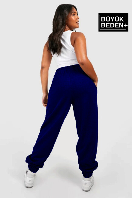 Kadın Büyük Beden Paça Lastikli Buyuk Brooklyn  Baskılı İnce Eşofman Altı  SPR24BEAK49