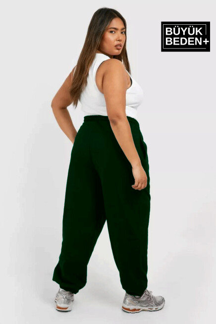 Kadın Büyük Beden Paça Lastikli Buyuk Brooklyn  Baskılı İnce Eşofman Altı  SPR24BEAK49