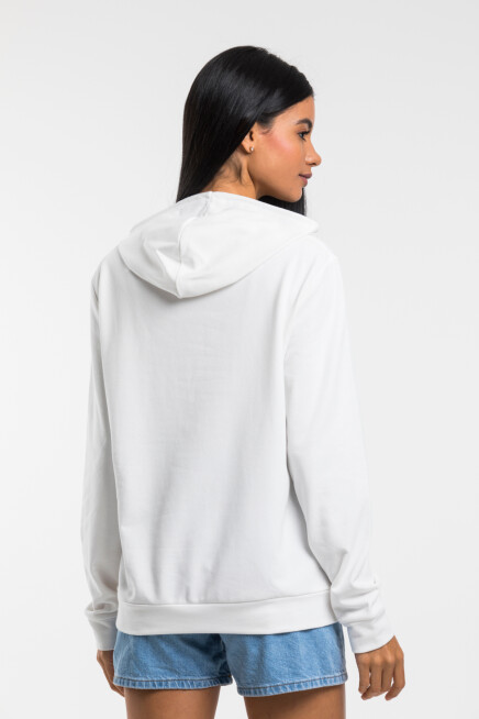 Kadın Kapşonlu Rahat Kalıp İnce El Yazılı Californıa Baskılı Swetashırt spr24swk121