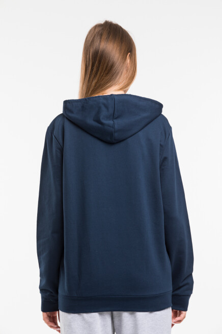 Kadın Kapşonlu Rahat Kalıp İnce Wıllamsburg Brooklyn Baskılı Swetashırt spr24swk123