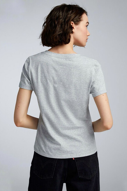 Kadın V Yaka New York Tshirt SPR25TSK20