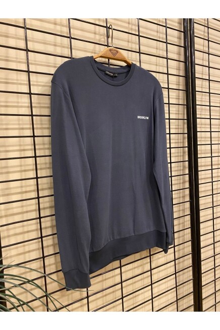 Süperlife Bisiklet Yaka Uzun Kollu Dar Kalıp İnce  Erkek Sweatshirt SPR2019K18