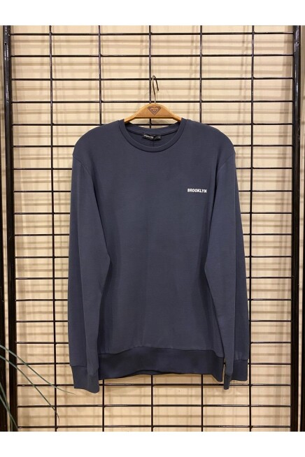 Süperlife Bisiklet Yaka Uzun Kollu Dar Kalıp İnce  Erkek Sweatshirt SPR2019K18