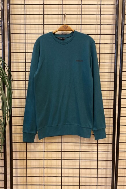 Süperlife Bisiklet Yaka Uzun Kollu Dar Kalıp İnce  Erkek Sweatshirt SPR2019K18