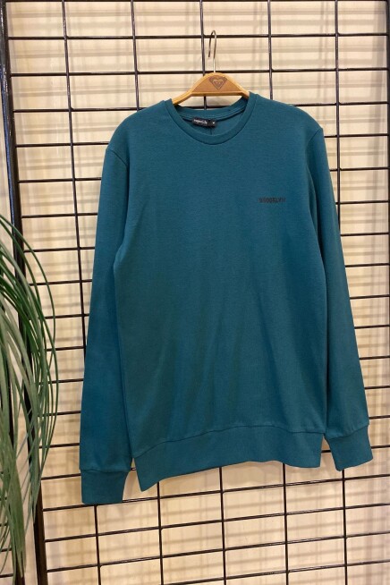 Süperlife Bisiklet Yaka Uzun Kollu Dar Kalıp İnce  Erkek Sweatshirt SPR2019K18