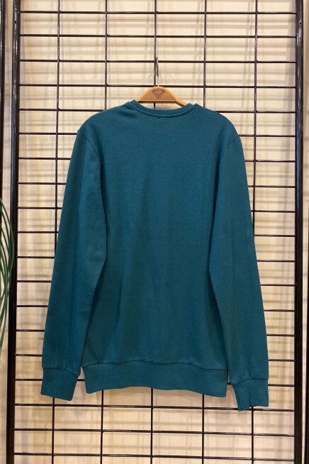 Süperlife Bisiklet Yaka Uzun Kollu Dar Kalıp İnce  Erkek Sweatshirt SPR2019K18