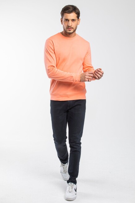 Süperlife Erkek Bisiklet Yaka Slim Fit İnce Sweatshirt SPR 20K17