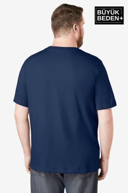 Erkek Büyük Beden N Baskılı Bisiklet Yaka Tshırt SPR25BTS902