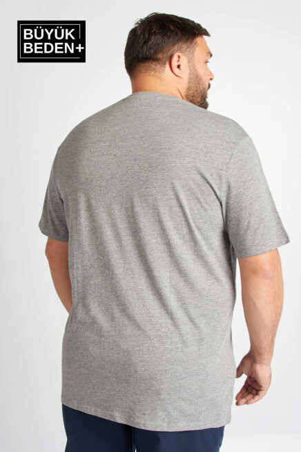 Erkek Büyük Beden V Yaka Tshırt SPRBTS09