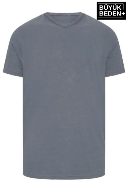 Erkek Büyük Beden V Yaka Tshırt SPRBTS09