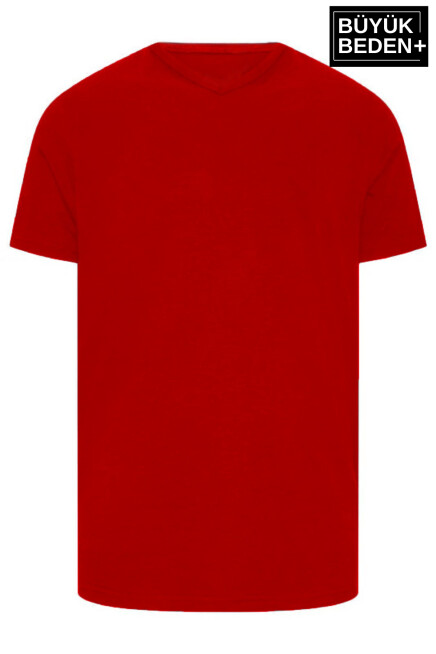 Erkek Büyük Beden V Yaka Tshırt SPRBTS09
