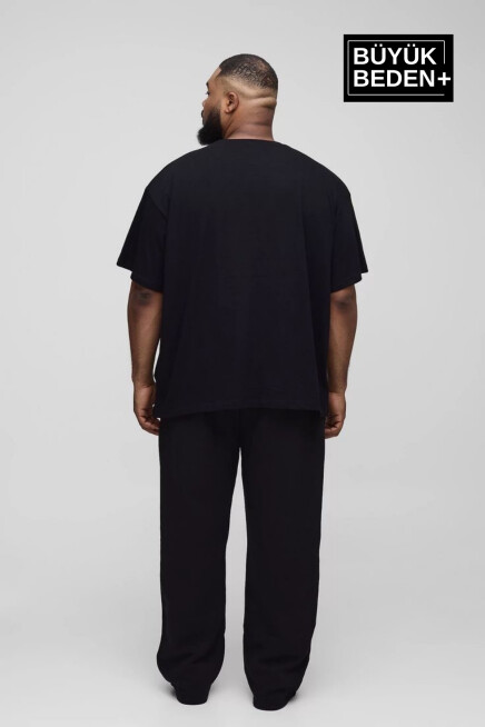 Erkek Büyük Beden Yelken Baskılı Bisiklet Yaka Tshırt SPR25BTS903