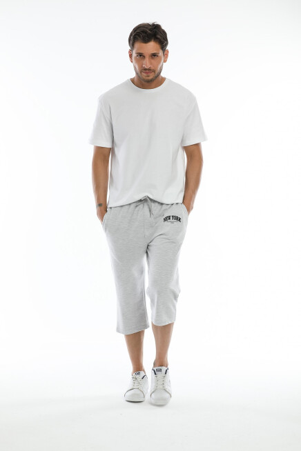 Erkek New York Baskılı Uzun Slim fit  Şort SPR25SR081