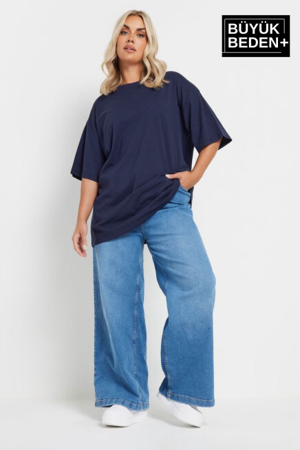 Kadın Büyük Beden Bisiklet Yaka Tshırt SPR25BTSK10